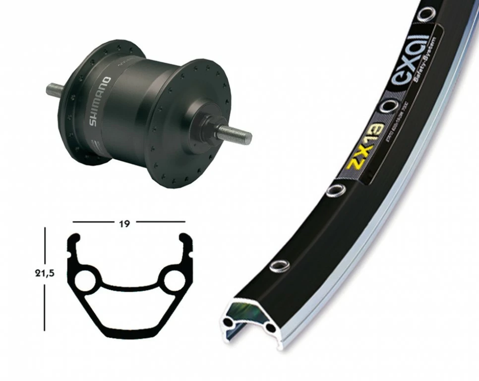 Shimano Forhjul 26" Med Dynamo 3 Shimano Forhjul 26" Med Dynamo