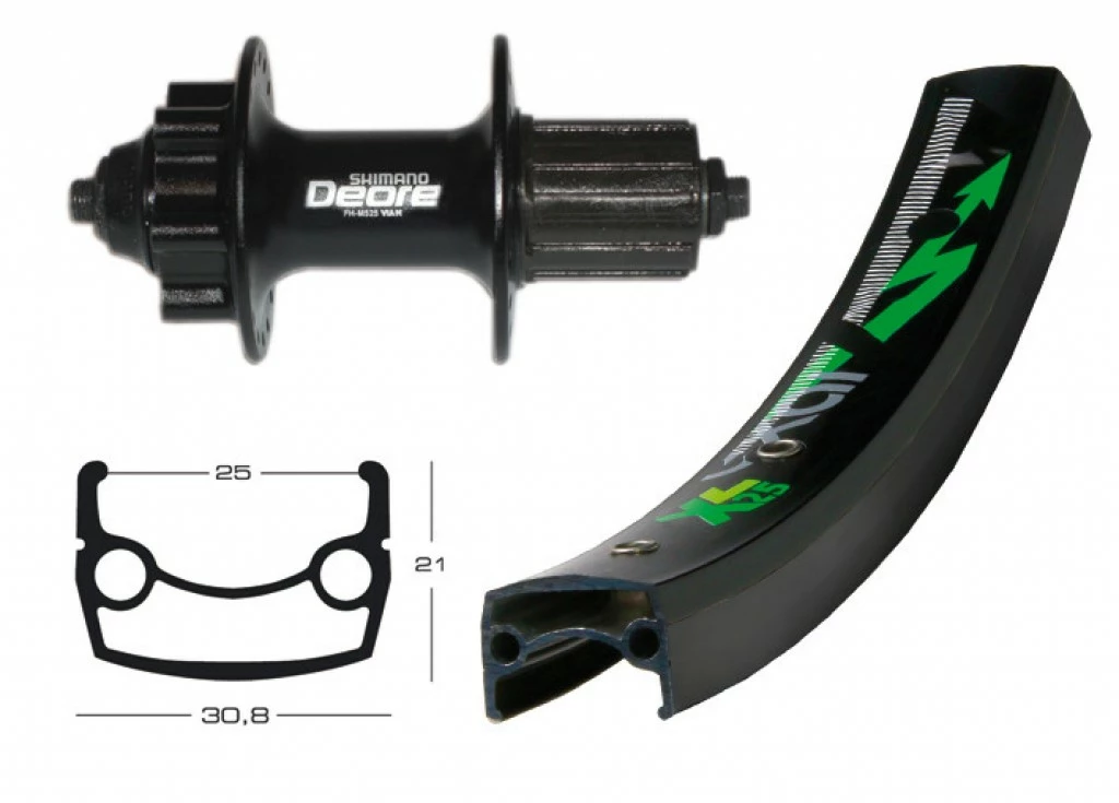 Shimano Baghjul Sort Deore 8/9 Speed Kassette Disk 3 Shimano Baghjul Sort Deore 8/9 Speed Kassette Disk