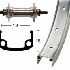 Forhjul 26x1.3/8 - 590-19 - Sølv