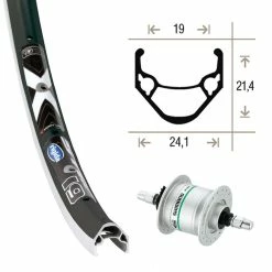 Shimano/Rigida Forhjul Med Dymano 24"