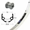 Shimano Forhjul 700C Dynamo DH3N30 Rigida Zac 19 -Miche Salg dh3n30silvhjul