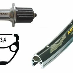 Baghjul Exal Sort Med Shimano 105 Nav