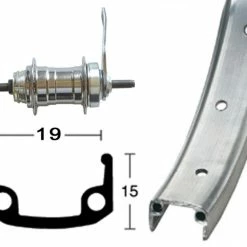 Baghjul 1 Gear 16 Tommer